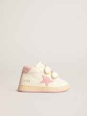 Golden Goose June Junior in nappa leather with old rose suede star and heel tab