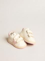 Golden Goose June Junior in nappa leather with old rose suede star and heel tab