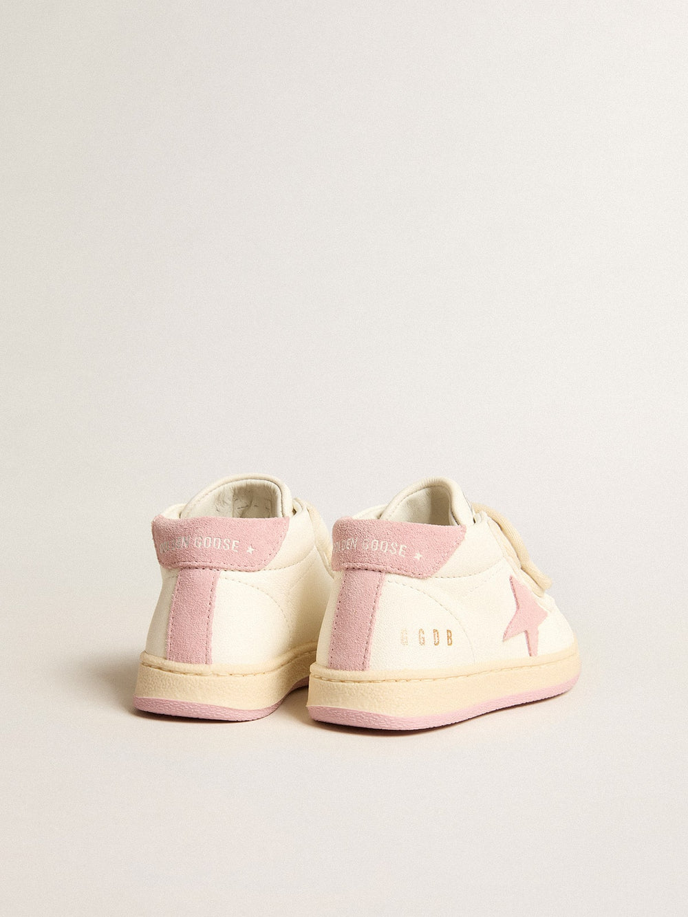 Golden Goose June Junior in nappa leather with old rose suede star and heel tab