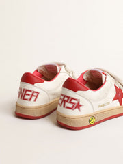 Golden Goose Junior Ball Star in nappa with red leather star and heel tab
