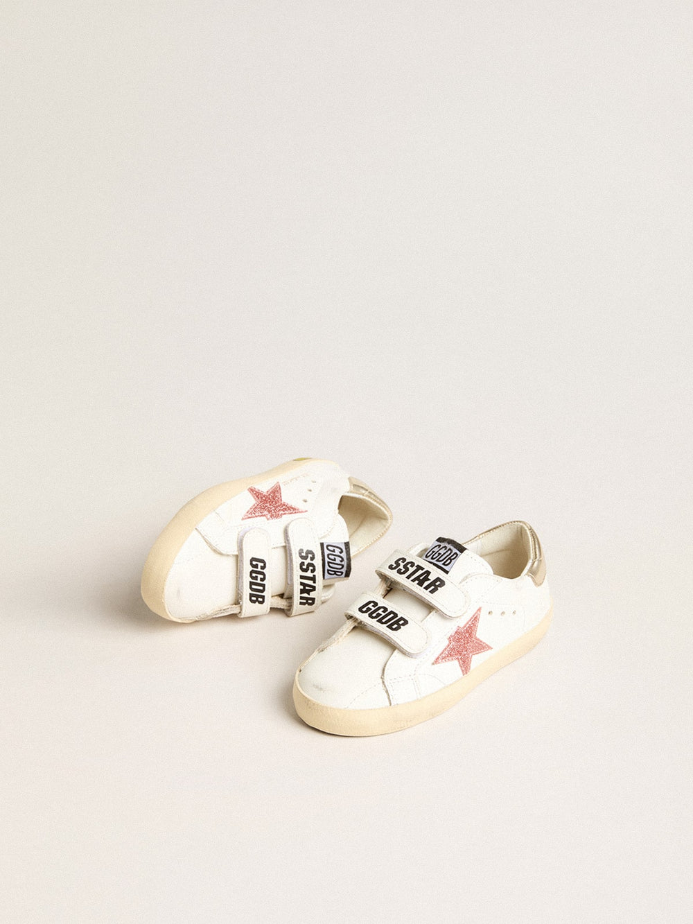 Golden Goose Junior Old School with metallic peach leather star