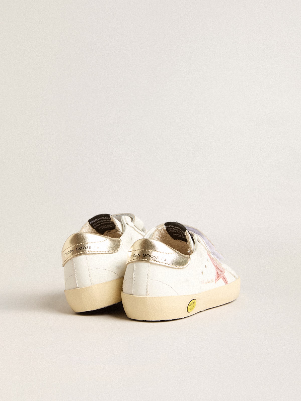 Golden Goose Junior Old School with metallic peach leather star