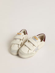 Golden Goose Junior Old School with silver metallic leather star and purple suede heel tab