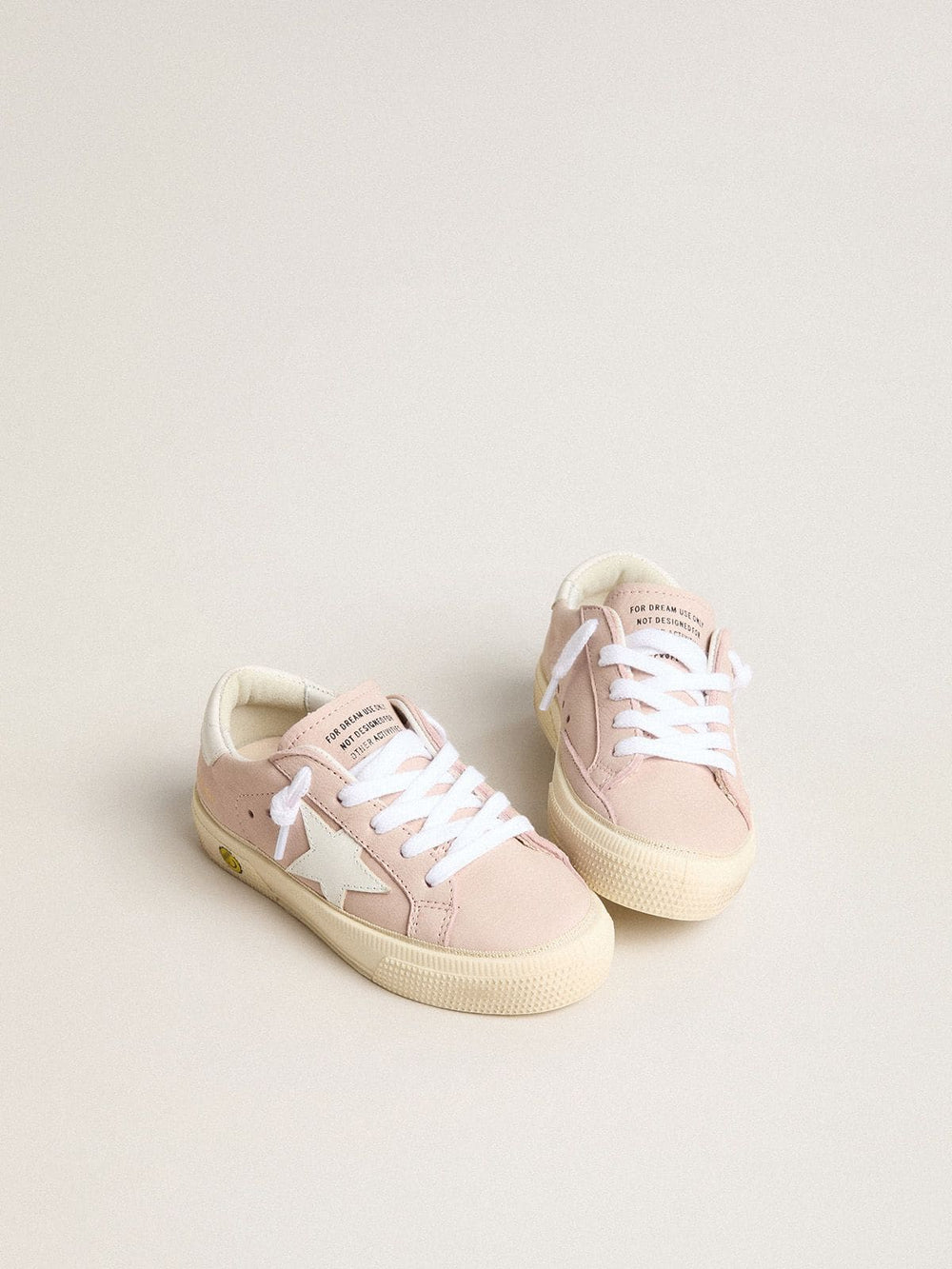 Golden Goose Pink May Teen with white leather star