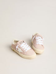 Golden Goose Pink May Teen with white leather star