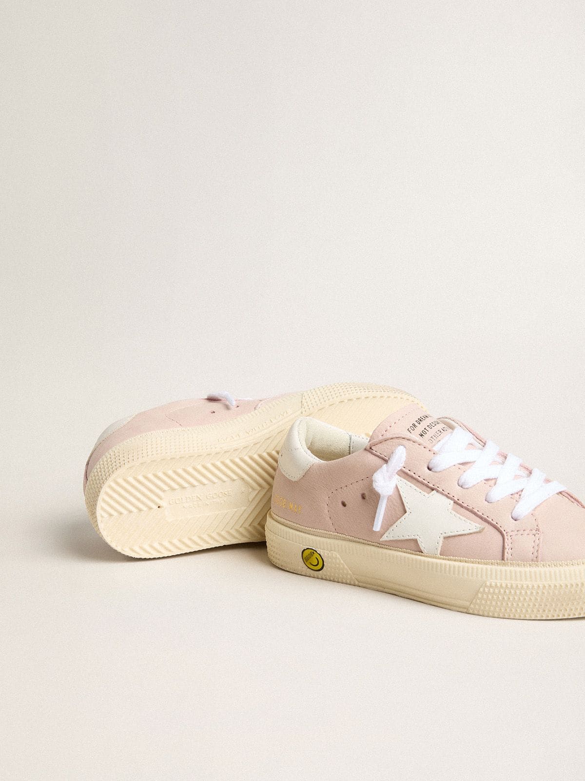 Golden Goose Pink May Teen with white leather star