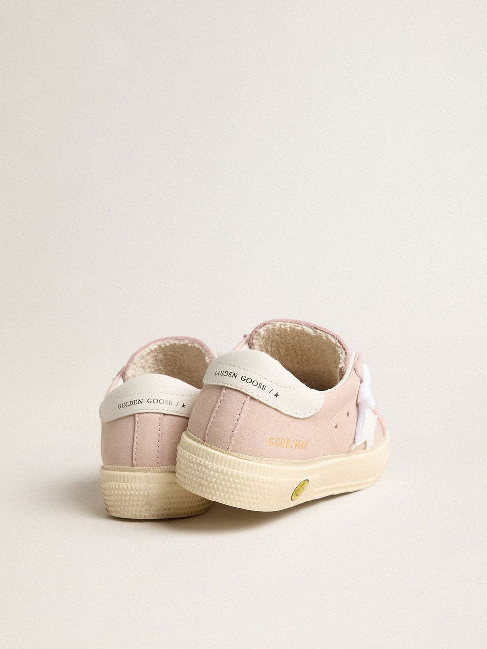 Golden Goose Pink May Teen with white leather star