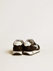 Golden Goose Young Marathon in black nylon with printed star and leather heel tab