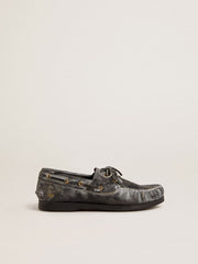 Golden Goose Young Cruise loafer in black distressed leather