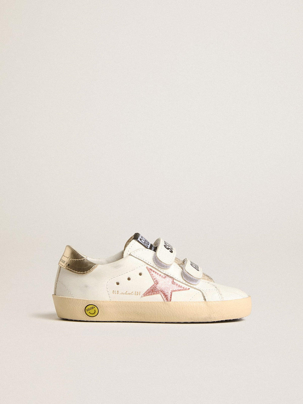 Golden Goose Young Old School in leather with metallic peach leather star