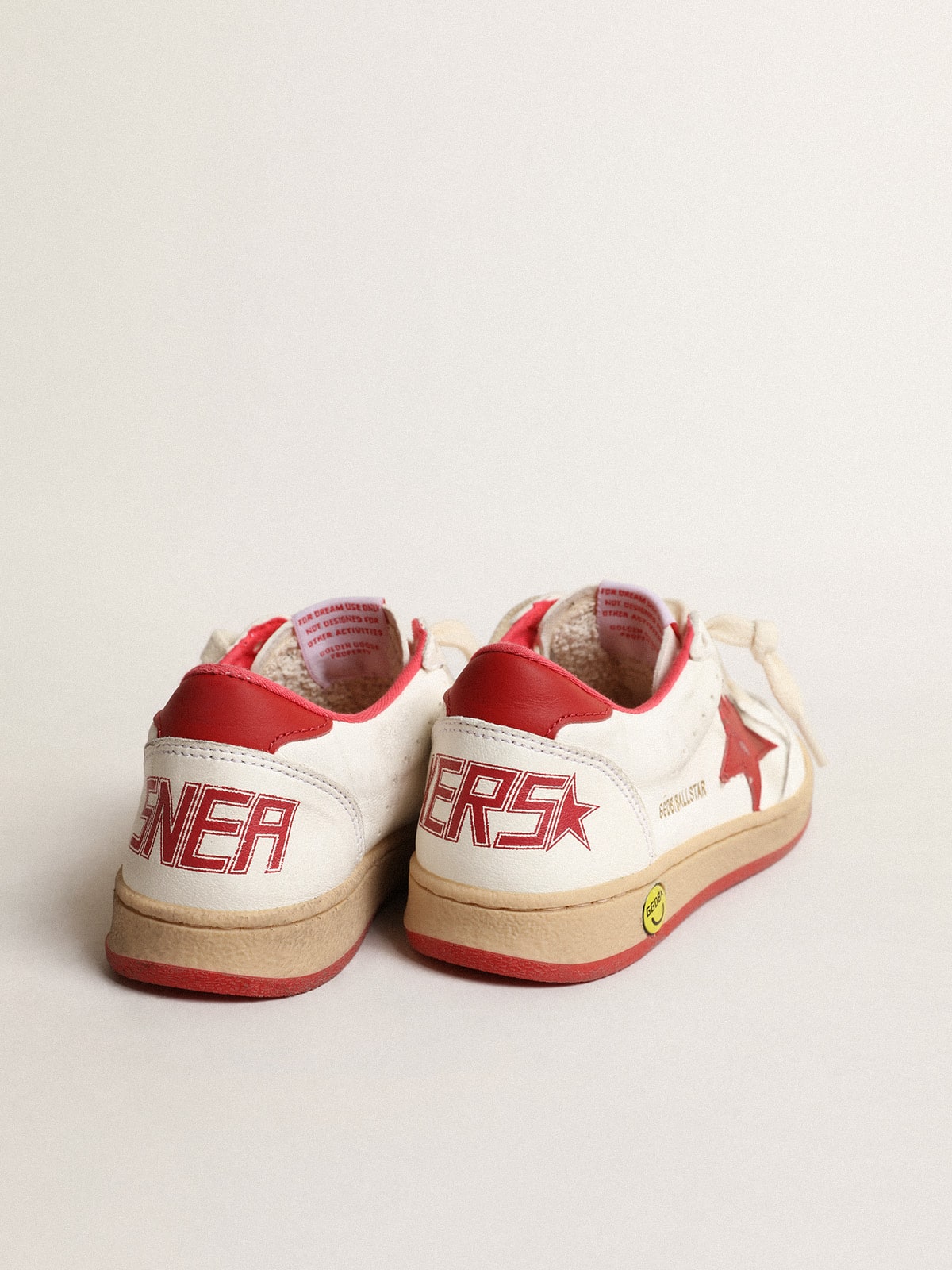 Golden Goose Ball Star Young in nappa with red leather star and heel tab