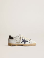 Golden Goose Super-Star Young in nappa with a printed star and black heel tab