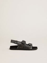 Golden Goose Noa Young sandals in distressed black leather