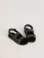 Golden Goose Noa Young sandals in distressed black leather