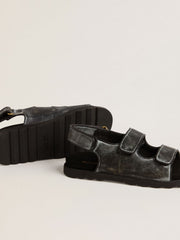 Golden Goose Noa Young sandals in distressed black leather