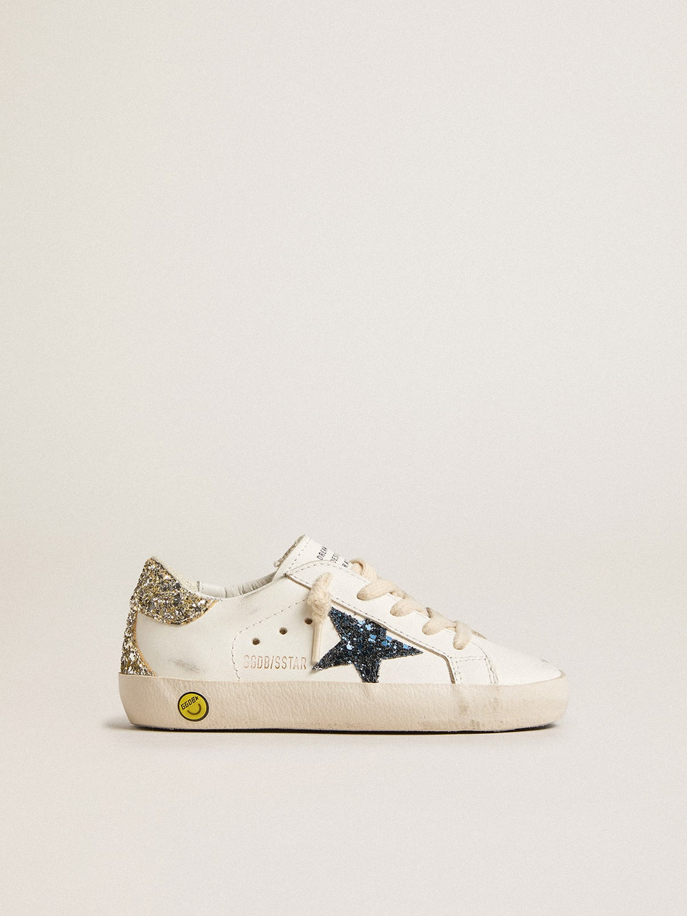 Golden Goose Young Super-Star in leather with glitter star and heel tab