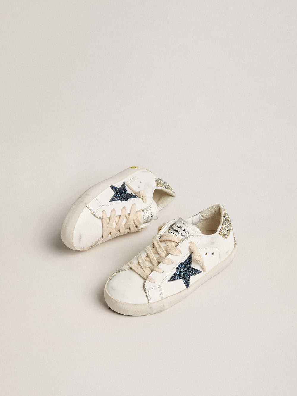 Golden Goose Young Super-Star in leather with glitter star and heel tab