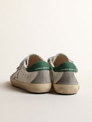 Golden Goose Old School Young with metallic leather star and green heel tab