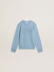 Golden Goose Boys' light blue sweatshirt with lettering on the front