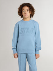 Golden Goose Boys' light blue sweatshirt with lettering on the front