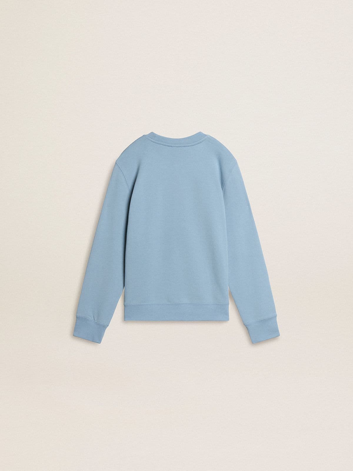 Golden Goose Boys' light blue sweatshirt with lettering on the front