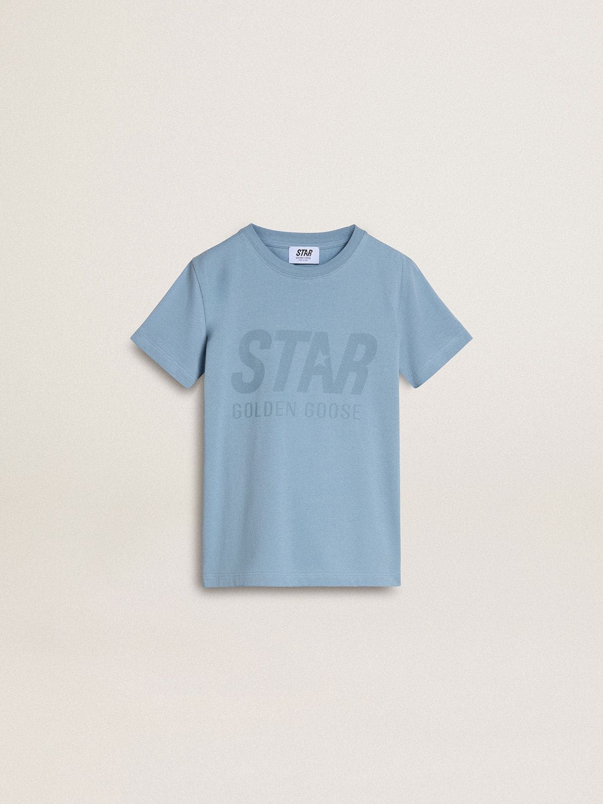 Golden Goose Boys' light blue T-shirt with print