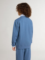 Golden Goose Kids’ blue sweatshirt with white embossed patches