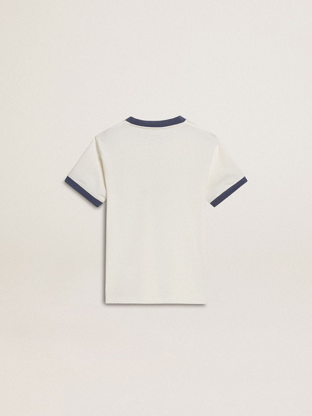 Golden Goose Boys' white T-shirt with blue print