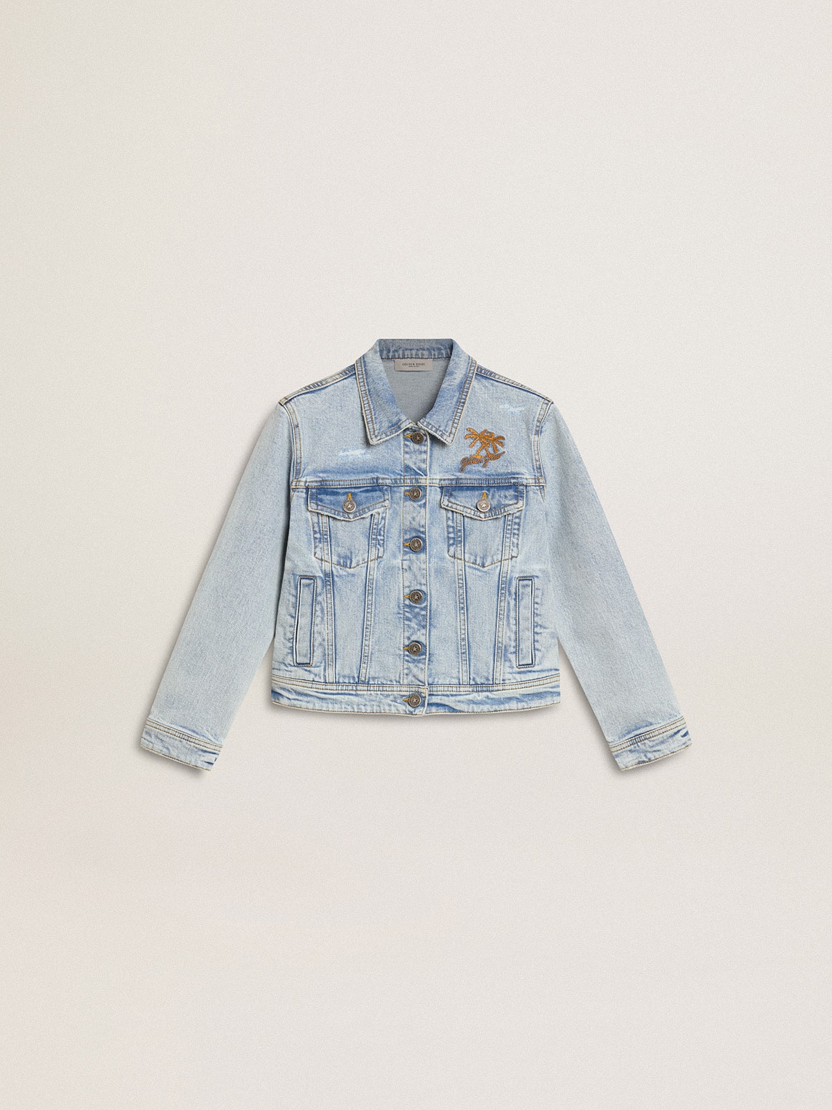 Golden Goose Light denim jacket with embroidery