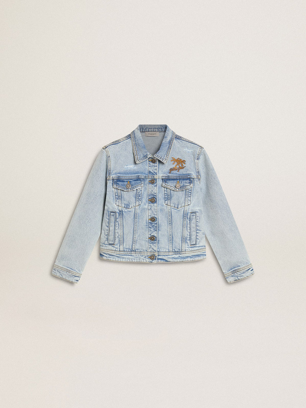 Golden Goose Light denim jacket with embroidery