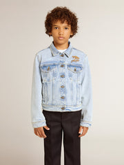 Golden Goose Light denim jacket with embroidery