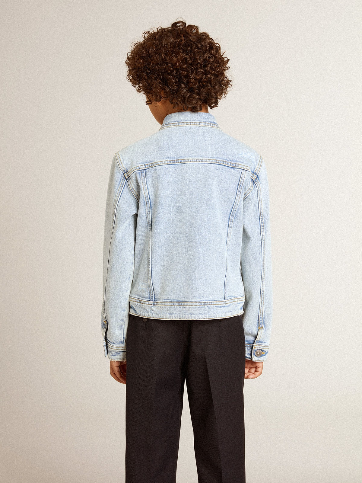 Golden Goose Light denim jacket with embroidery