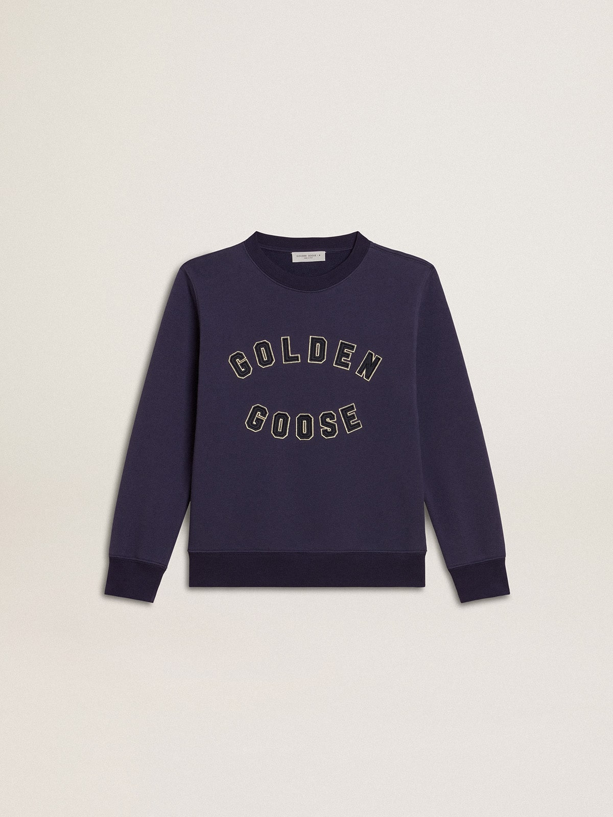 Golden Goose Blue-violet sweatshirt with Golden Goose lettering on the front