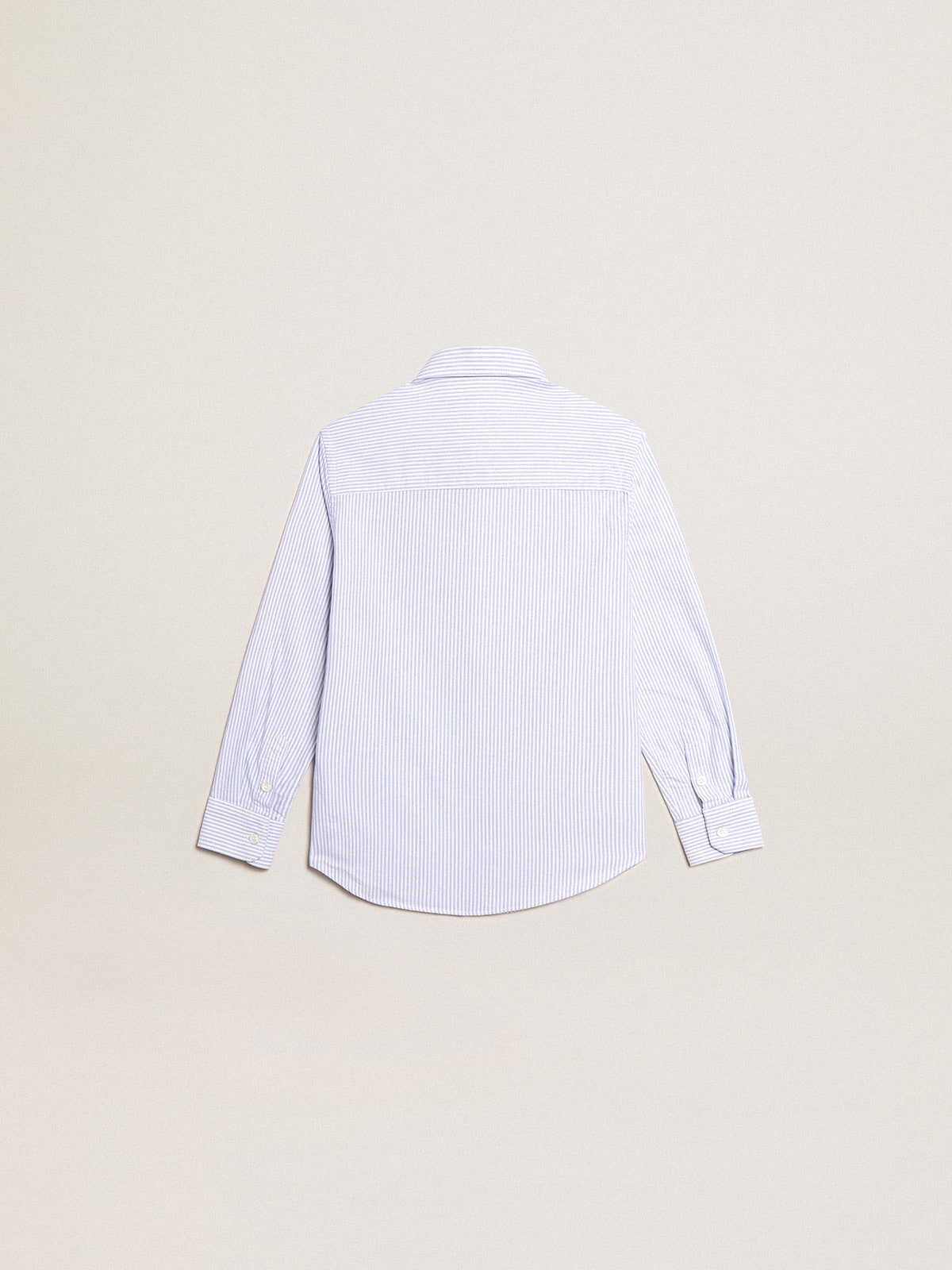 Golden Goose Boys’ shirt with light blue stripes