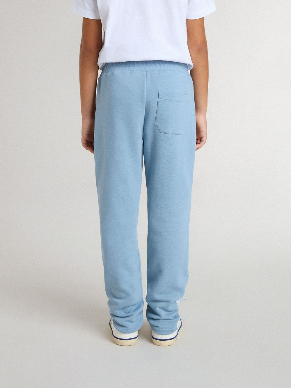 Golden Goose Boys' light blue printed joggers