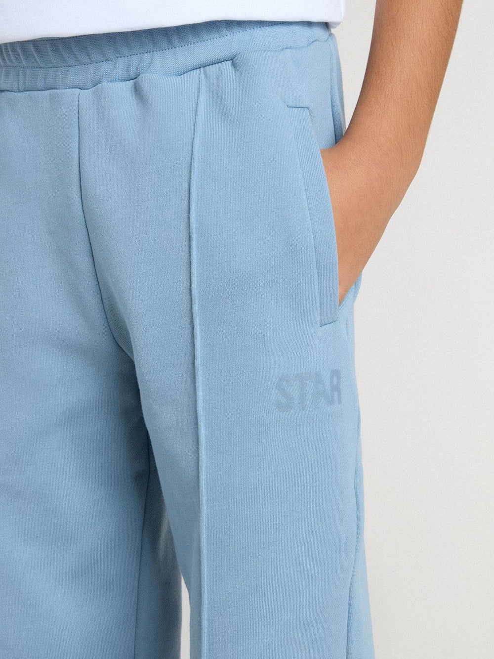 Golden Goose Boys' light blue printed joggers