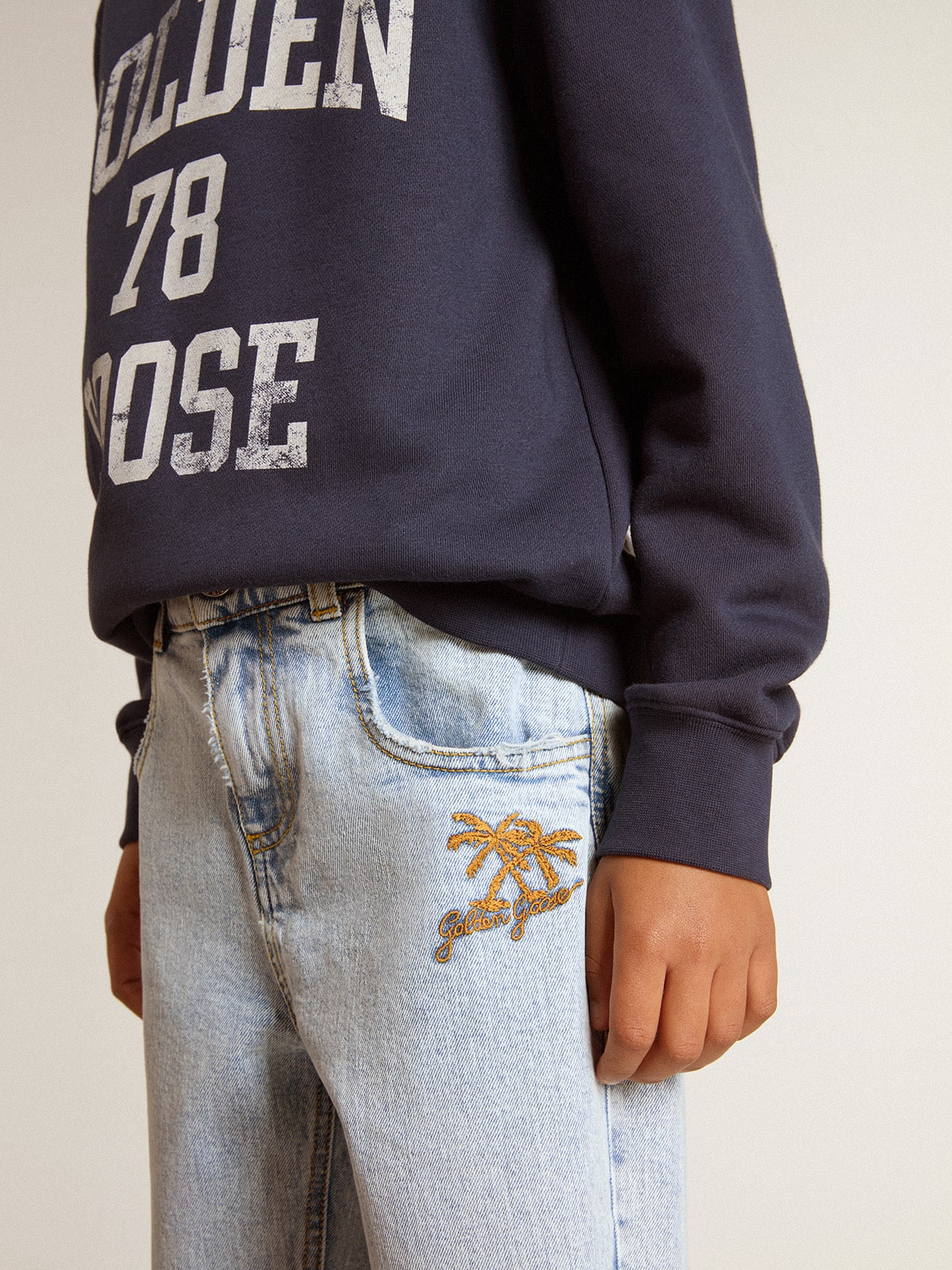 Golden Goose Boys' light denim jeans