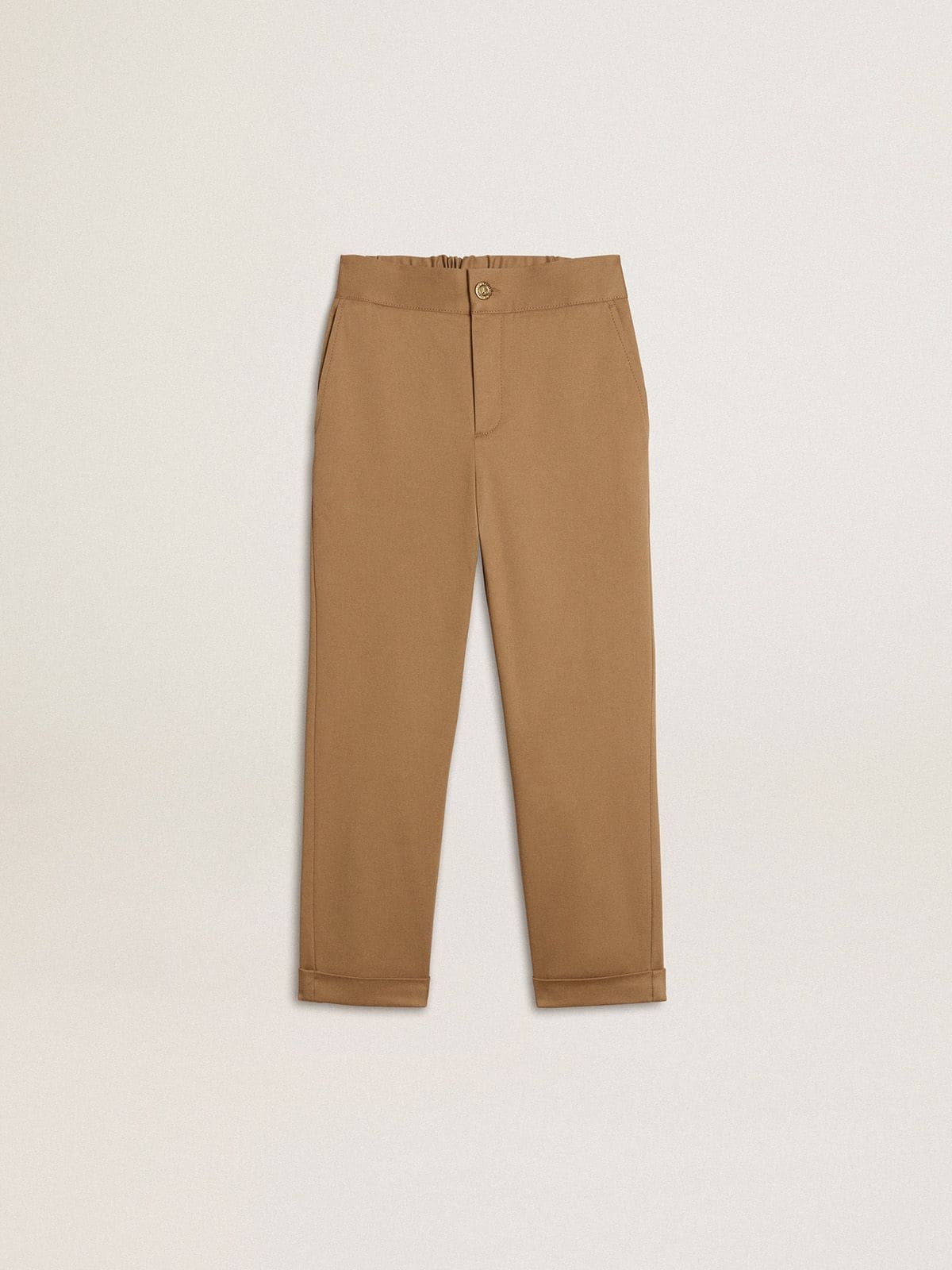 Golden Goose Kids’ chinos in tobacco-colored cotton