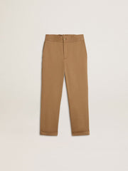 Golden Goose Kids’ chinos in tobacco-colored cotton