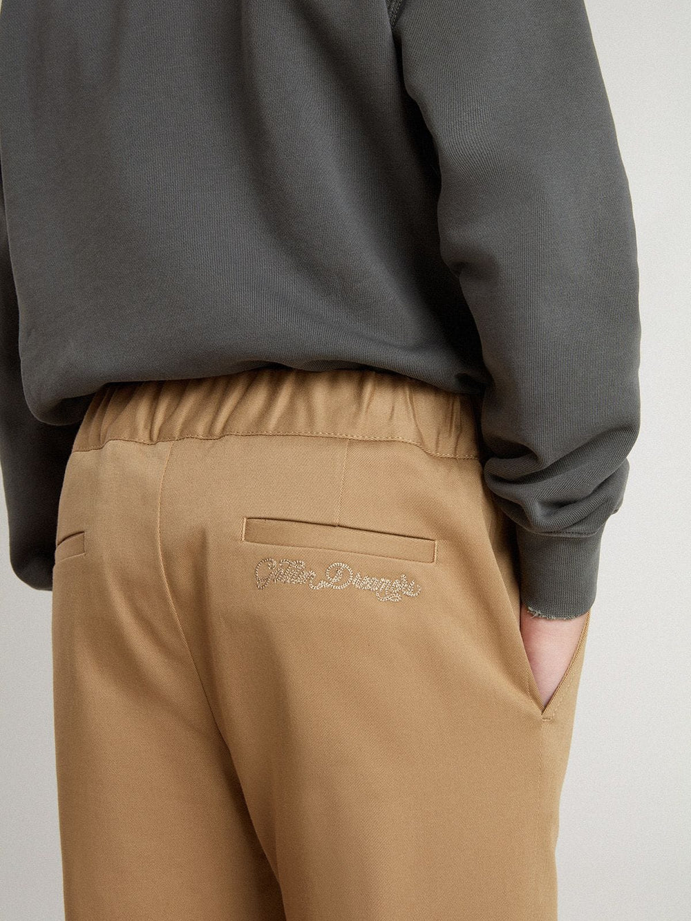 Golden Goose Kids’ chinos in tobacco-colored cotton