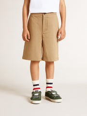Golden Goose Boys' shorts in beige cotton