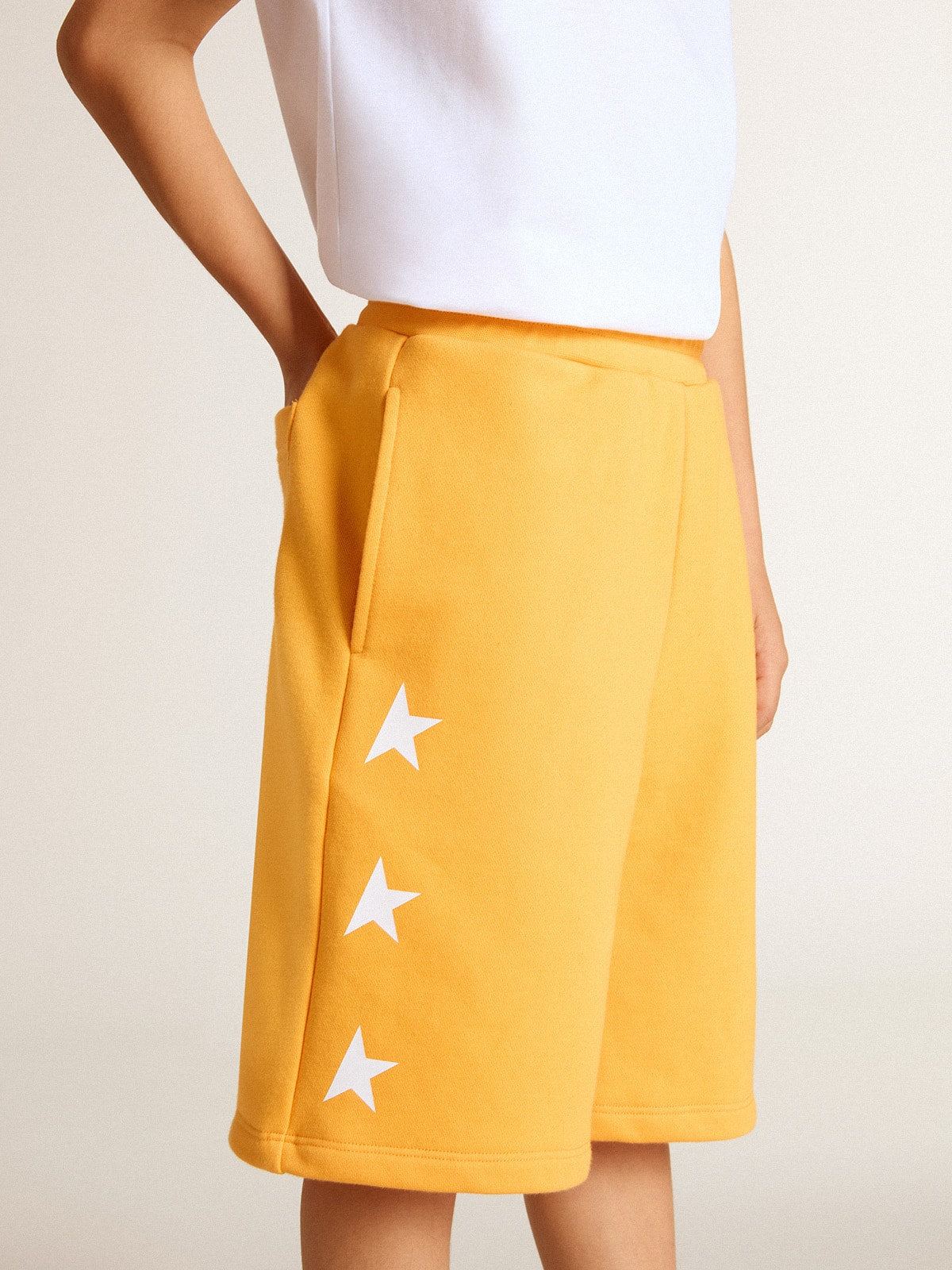 Golden Goose Boys' mustard yellow shorts