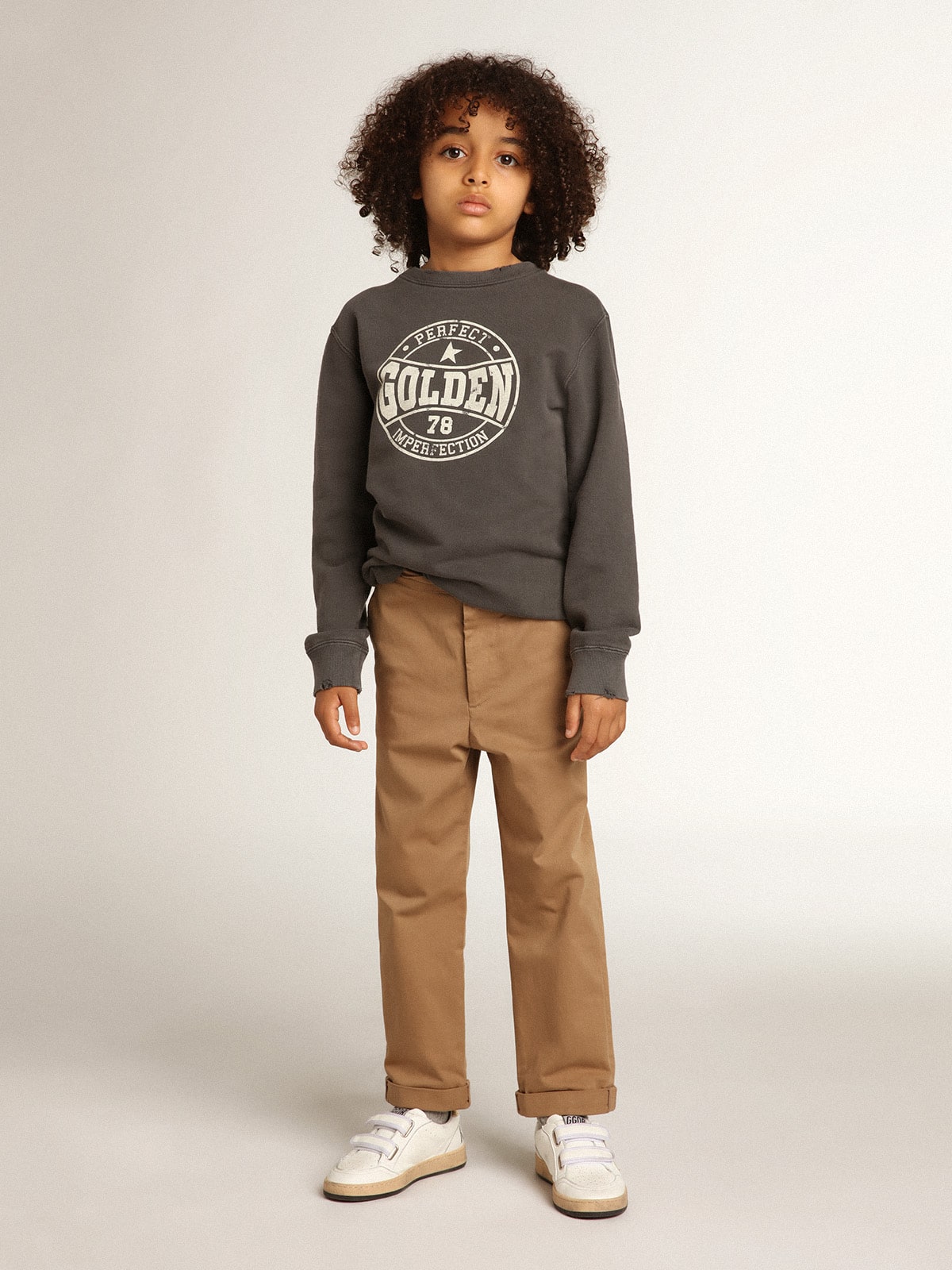 Golden Goose Boys’ chinos in caramel cotton