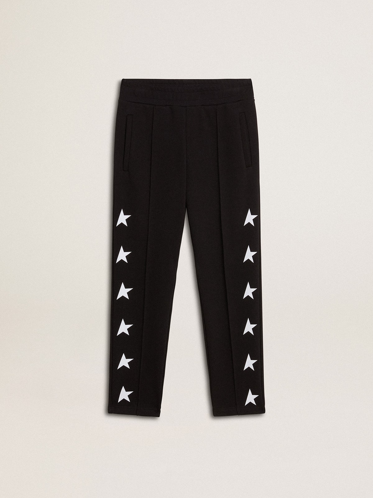 Golden Goose Boys’ black joggers with white stars