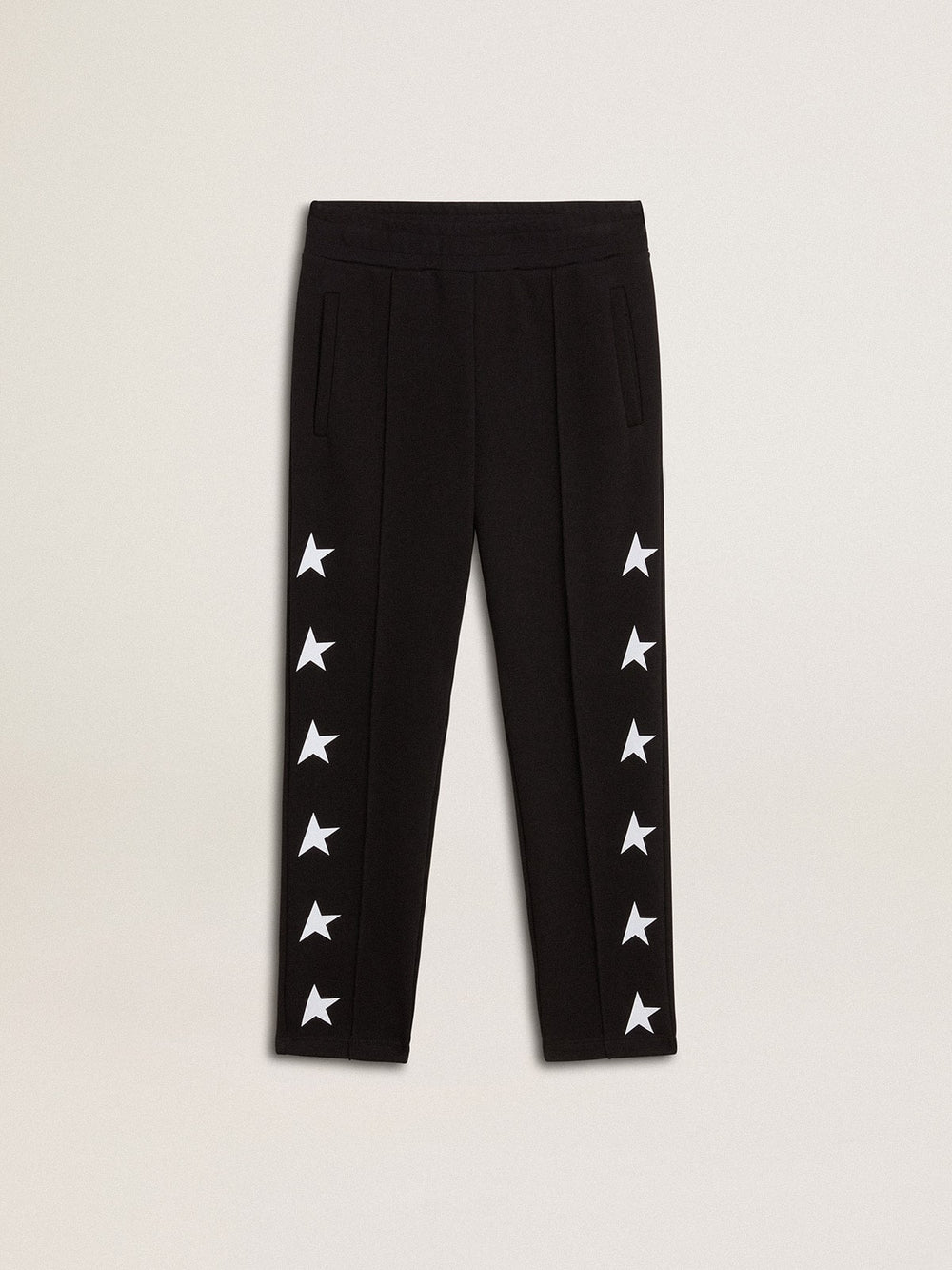 Golden Goose Boys’ black joggers with white stars