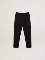 Golden Goose Boys’ black joggers with white stars