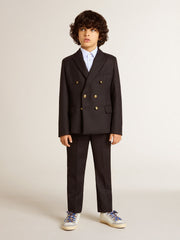 Golden Goose Boys' dark blue wool pants