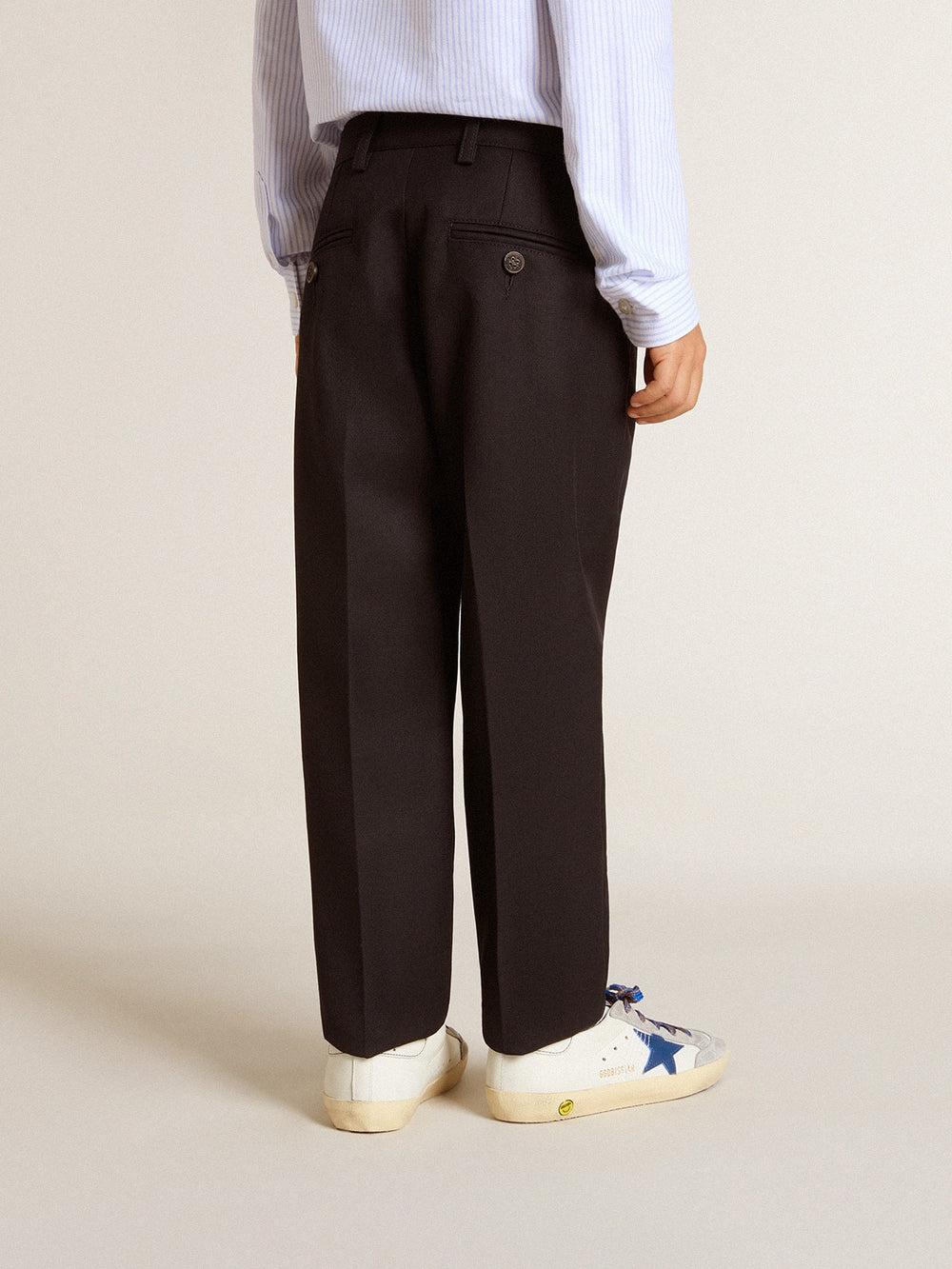 Golden Goose Boys' dark blue wool pants