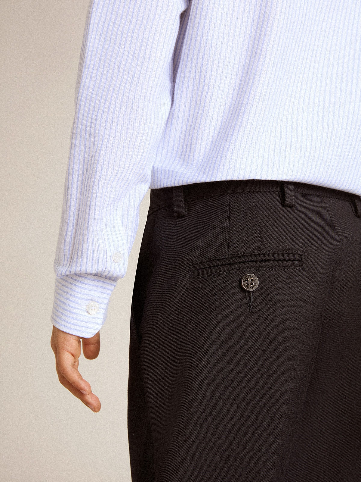 Golden Goose Boys' dark blue wool pants
