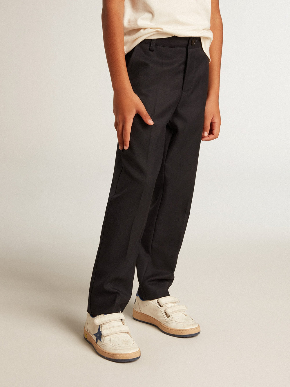 Golden Goose Boys’ pants in dark blue wool